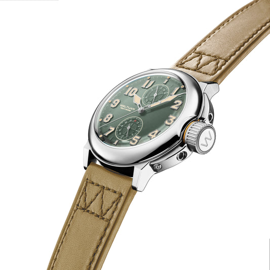 Field & Marine Dual Time Matt Military Green Dial