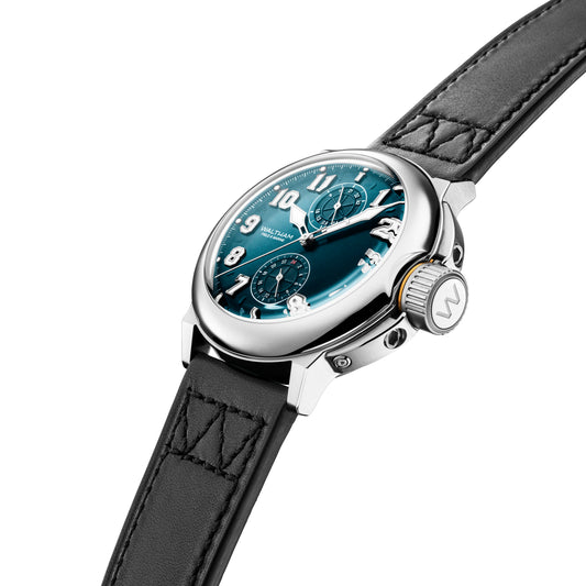 Field & Marine Dual Time Petrol Blue Dial
