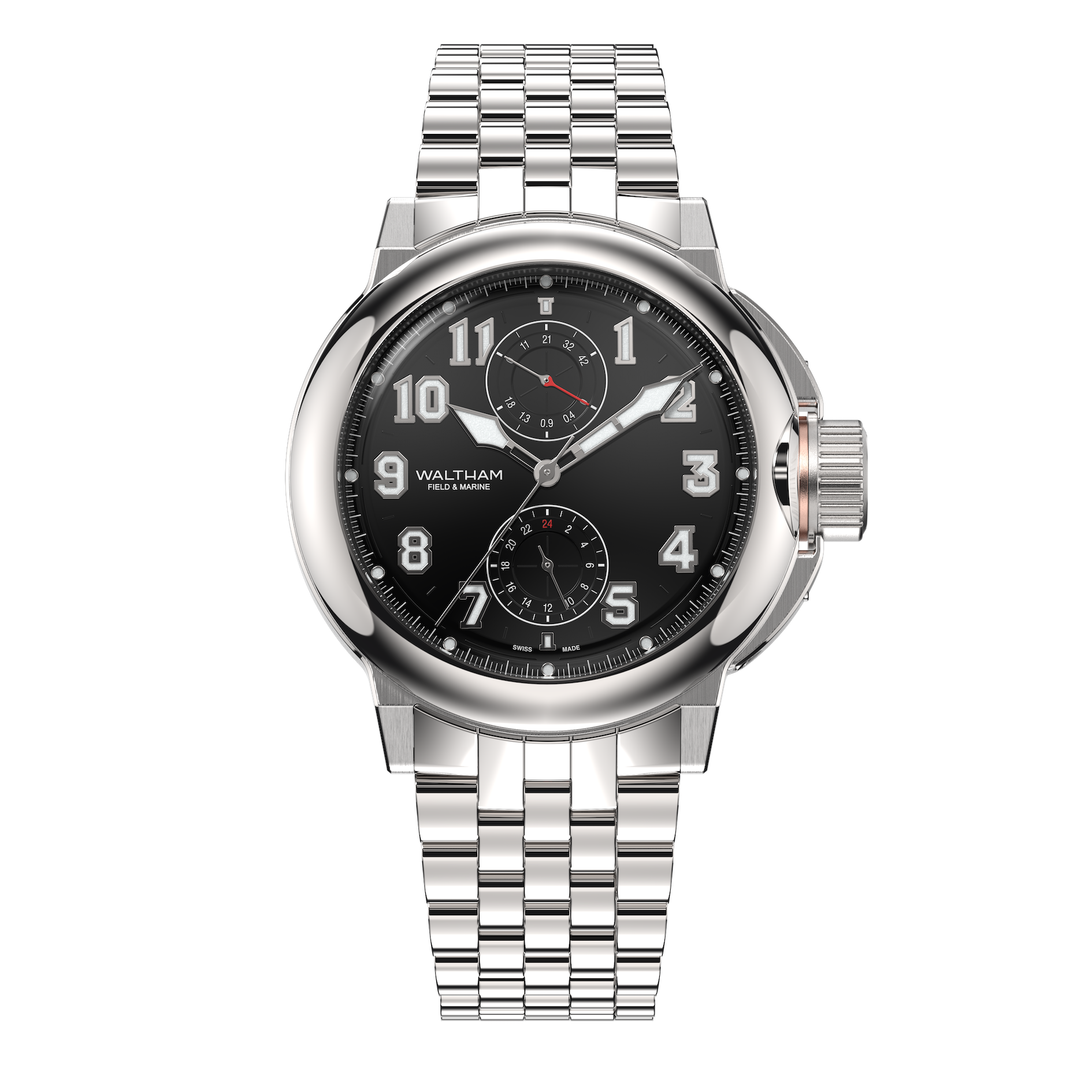 2025 Field & Marine Dual Time Black on Bracelet - Preorder