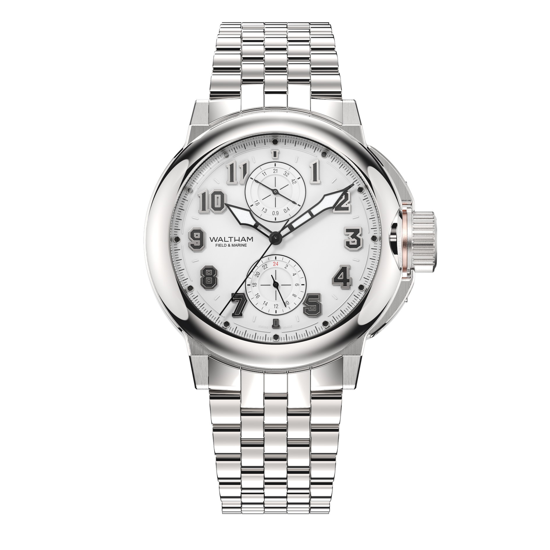 2025 Field & Marine Dual Time White on Bracelet - Preorder