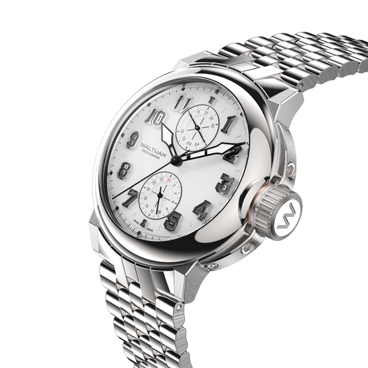 2025 Field & Marine Dual Time White on Bracelet - Preorder