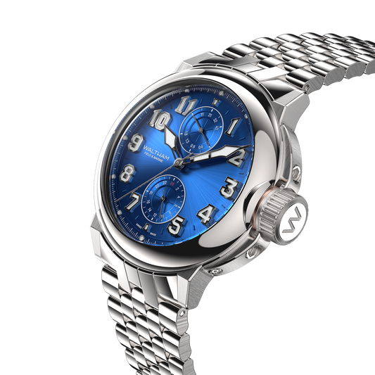2025 Field & Marine Dual Time Navy Blue on Bracelet - Preorder
