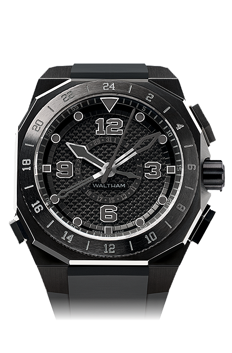 GMT watch | Waltham CDI Blackmatter Front View