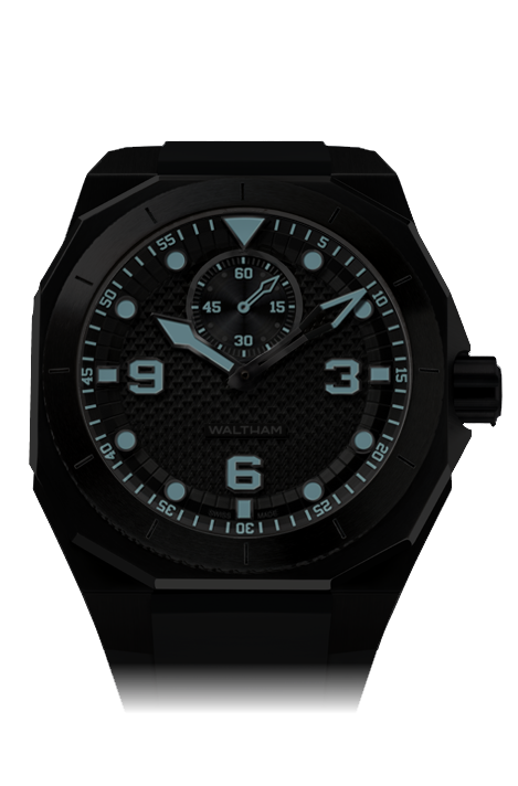Mechanical titanium watch | Waltham XA Blackmatter Night View